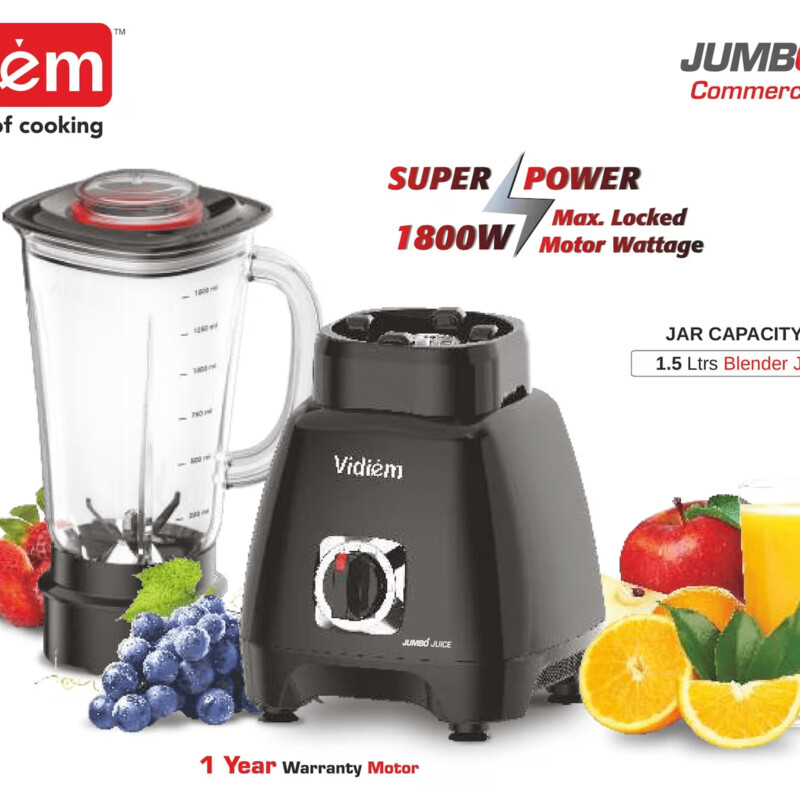Vidiem Jumbo Juice 1800W - Commercial-Grade Blender For Professional Use